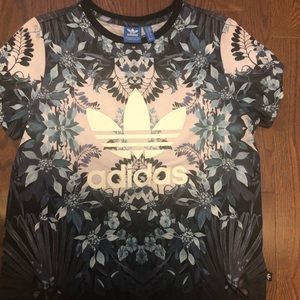 Adidas floral relax fit t
